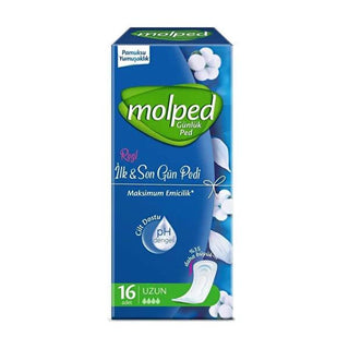 Molped Daily Panty Liners for Women - Soft, Absorbent, and Breathable Liners for Light Flow Days - Dermatologically Approved, Halal Certified Molped Daily Panty Liners - Soft & Breathable daily panty liners, menstrual protection, feminine hygiene, absorbent liners, dermatologically approved products, women's health, comfort, protection, confidence, halal certified, sanitary products