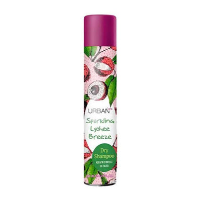 Urban Care Sparkling Lychee Breeze Dry Shampoo: Vegan & Cruelty-Free, Volumizing Hair Refresh, UV Protection - 200ml