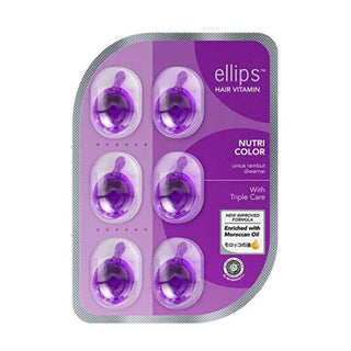 Ellips Hair Vitamin Capsules for Colored Hair - 6 Count, Nourishes and Protects Hair Color, Halal Certified Ellips Hair Vitamin Capsules for Colored Hair - 6 Count hair vitamin capsules, colored hair care, halal hair products, hair nourishment for colored hair, Ellips hair vitamin, hair care for colored hair, halal certified hair products, bovine gelatin hair vitamins, 6-count capsules, hair health supplements, colored hair vitamins, hair protection from sunlight