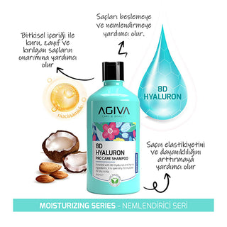 Agiva 8D Hyaluron Hair Care Set: Intense Hydration, Detangling Leave-In Conditioner - Dry & Damaged Hair Repair Agiva Hyaluron Hair Set: Hydrate & Repair Dry, Damaged Hair hair care set, hyaluron shampoo, leave-in hair conditioner, dry hair treatment, damaged hair repair, moisturizing hair products, hair detangler, hair shine enhancer, daily hair care routine, hair hydration, dry hair, damaged hair, brittle hair, hair moisturizing, hair nourishment, hair detangling, shampoo, conditioner, leave-in conditione