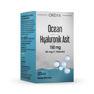 Orzax Ocean Hyaluronik Asit 150 mg - Vegan Hyaluronic Acid & Vitamin C Supplement for Skin & Joint Health Orzax Ocean Hyaluronik Asit - Hyaluronic Acid & Vitamin C Supplement hyaluronic acid supplement, vegan hyaluronic acid, vegetarian dietary supplement, vitamin C supplement, joint health support, skin health supplement, Orzax, Ocean Hyaluronik Asit, health and wellness, natural supplements, skin hydration, joint lubrication, immune system support, antioxidant benefits, vegan supplements, vegetarian suppl