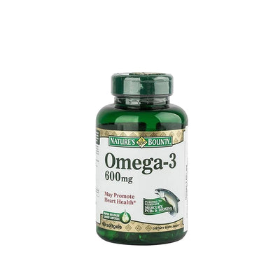 Nature's Bounty Omega-3 600 mg 90 Softgels - Heart Health Support Supplement