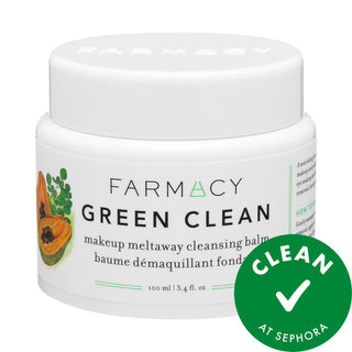 Farmacy Green Clean Makeup Removing Cleansing Balm - Effective Vegan Makeup Remover & Cleanser for Dry, Dull Skin Green Clean Makeup Removing Cleansing Balm - Vegan & Cruelty-Free makeup removing cleansing balm, vegan skincare, gluten-free cleanser, cruelty-free makeup remover, effective makeup removal, skincare, cleansers, makeup removers, Farmacy, Green Clean, Allure Best of Beauty award winner, recyclable packaging, balm cleanser, non-drying makeup remover, eco-friendly skincare, ethical skincare