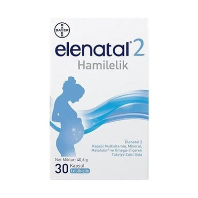 Elenatal Prenatal Multivitamin with Omega-3 – 30 Capsules