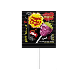 Chupa Chups 3D Skull Strawberry & Misket Limonu Lollipop - Unique Candy Shape Chupa Chups 3D Skull Lollipop - Unique Candy Chupa Chups, 3D Skull Lollipop, Strawberry Lollipop, Misket Limonu Lollipop, Unique Candy Shape, Candy, Lollipop, Children's Treats, Party Favors, Sweet Treats, Fruity Flavors, Citrus Flavors, Playful Candy