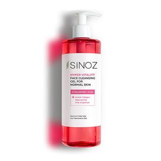 Sinoz Hydrating Facial Cleanser for Normal Skin: Gentle Daily Face Wash with Hyaluronic Acid, Pink Grapefruit & Acacia Collagen - Brightens & Moisturizes (400ml) Sinoz Facial Cleanser: Hydrating Face Wash for Normal Skin facial cleanser for normal skin, hydrating face wash, gentle daily cleanser, hyaluronic acid cleanser, skin brightening face wash, Sinoz cleanser, normal skin face wash, pink grapefruit cleanser, akasya collagen facial wash, face wash, cleanser, skincare, hyaluronic acid, akasya collagen, p