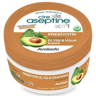 Cire Aseptine Soft Prebiyotik Avokado Özlü Krem 100 ml - Moisturizing Cream with Vitamin E and Prebiotics Cire Aseptine Moisturizing Cream with Vitamin E & Prebiotics moisturizing cream, prebiotic skincare, avocado face cream, Vitamin E moisturizer, paraben-free skincare, natural skincare, gentle skincare, sensitive skin products, skincare with prebiotics, nourishing moisturizer