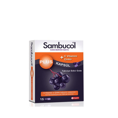 Sambucol Black Elderberry Supplement with Vitamin C & Zinc - Boosts Immune Health & Reduces Severity of Colds & Flu - 15
