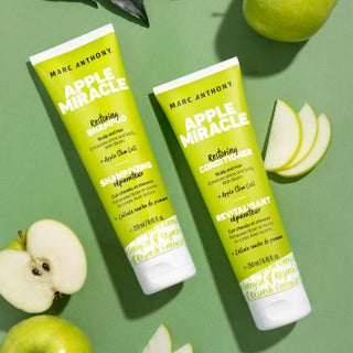 marc anthony apple miracle hair conditioner 250ml, hair conditioner showing bottle and application Marc Anthony Apple Miracle Hair Conditioner - 8.5 fl oz Marc Anthony Apple Miracle Hair Conditioner 8.5 fl oz marc-anthony, hair-conditioner, apple-miracle, biotin, hair-care, hair-repair, hydrating, smooth-hair, revitalizing, ai-generated