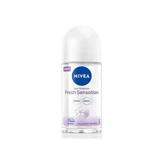 NIVEA Fresh Sensation Women's Roll-On Deodorant - Long Lasting Antiperspirant Protection, 1.69 fl oz NIVEA Fresh Sensation Deodorant - 72hr Protection NIVEA Fresh Sensation Deodorant, Women's Roll-On Deodorant, Long-lasting Antiperspirant Protection, Dermatologically Tested Deodorant, Alcohol-Free Deodorant for Women, Women's Personal Care, Antiperspirant Deodorant, Freshness for Women, NIVEA Deodorant, Roll-On Deodorant, Long Lasting Freshness, Gentle Deodorant, Sensitive Skin Deodorant