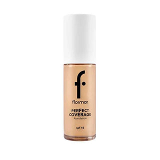 Flormar Perfect Coverage Foundation - High Coverage SPF15 Foundation with Olive Oil & Almond Oil for Dry & Normal Skin Flormar Perfect Coverage Foundation - High Coverage SPF15 Flormar Perfect Coverage Foundation, High coverage foundation, Foundation with olive oil and almond oil, SPF15 foundation, Long-lasting foundation, Dry skin foundation, Normal skin foundation, Flawless skin, Smooth skin tone, Hydrating foundation, Protected skin, Cosmetics, Makeup, Beauty products, Skincare benefits, Sun protection, 