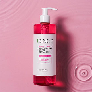 Sinoz Hydrating Facial Cleanser for Normal Skin: Gentle Daily Face Wash with Hyaluronic Acid, Pink Grapefruit & Acacia Collagen - Brightens & Moisturizes (400ml) Sinoz Facial Cleanser: Hydrating Face Wash for Normal Skin facial cleanser for normal skin, hydrating face wash, gentle daily cleanser, hyaluronic acid cleanser, skin brightening face wash, Sinoz cleanser, normal skin face wash, pink grapefruit cleanser, akasya collagen facial wash, face wash, cleanser, skincare, hyaluronic acid, akasya collagen, p