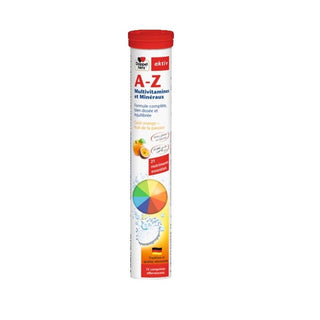 Doppelherz Multivitamin and Mineral Supplement Effervescent Tablets - 15 Count Orange Flavor