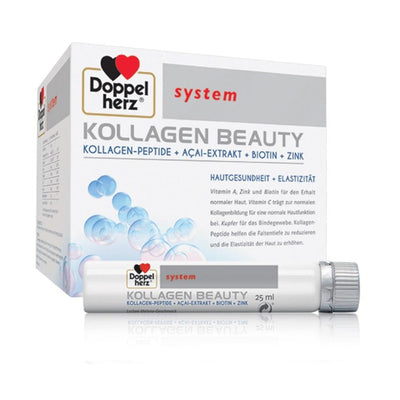 Doppelherz Kollagen Beauty: Liquid Collagen Drink Supplement for Enhanced Skin Elasticity & Joint Health - Acai & Vitami