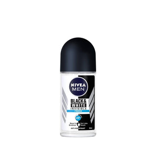 Nivea Men Black & White Invisible Fresh Roll-On Deodorant for Men - 50ml - Long Lasting Freshness Nivea Men Black & White Deodorant - Long Lasting Freshness Nivea Men Deodorant, Roll-On Deodorant for Men, Invisible Deodorant, Men's Fresh Deodorant, Black & White Deodorant, Long Lasting Deodorant, Men's Grooming, Personal Care, Deodorant for Active Men, Nivea Black & White, 50ml Deodorant, Roll-On Application