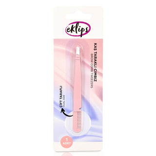 Eklips Eyebrow Tweezers with Comb - Precision Grooming Tool for Shaping Eyebrows & Facial Hair Removal Eklips Eyebrow Tweezers with Comb - Precision Grooming eyebrow tweezers, precision grooming tools, stainless steel tweezers, double-ended grooming instrument, facial hair removal tools, beauty, personal care, grooming, cosmetics, eyebrow shaping, hair removal, precision grooming, cosmetic tools, beauty essentials, personal grooming, stainless steel grooming tools