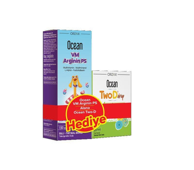 Ocean VM Arginin PS Vitamin Syrup: Boost Growth, Immunity & Health. Liquid Multivitamin for Kids & Adults - Vitamin C, D