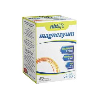 NBTLife Magnesium P5P Vitamin B6 Supplement - 60 Capsules, Supports Health & Wellness NBTLife Magnesium B6 Supplement - 60 Capsules Magnesium Supplement, Vitamin B6 Supplement, Dietary Supplement Capsules, Magnezyum Vitamin B6, Health Supplements, Wellness Products, Dietary Deficiencies, Magnesium Deficiency, Vitamin B6 Deficiency, Capsule Supplements, Health and Wellness, Nutrition Supplements