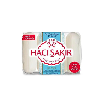 Hacı Şakir Hacõ _akir Natural Solid Soap - Oceanic Freshness, Chemical-Free, 4 x 70g
