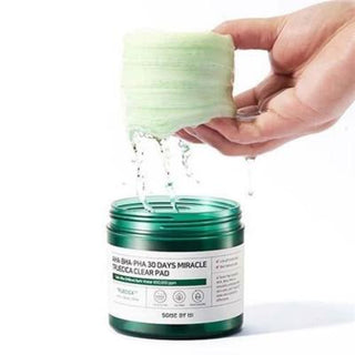 Some By Mi AHA-BHA-PHA 30 Days True Cica Clear Exfoliating Face Pads - Gentle Skincare for Blackheads & Whiteheads Some By Mi AHA-BHA-PHA Exfoliating Face Pads - Gentle Skincare Exfoliating face pads, Gentle skincare products, AHA BHA PHA facial cleanser, Soothing face pads, Low pH skincare, Skincare for blackheads, Skincare for whiteheads, Sensitive skin products, Natural skincare ingredients, Skincare routine essentials