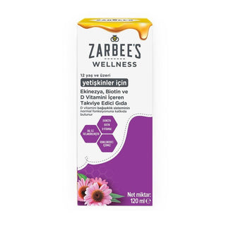 Zarbee's Wellness Dietary Supplement for Immune Health - Echinacea, Biotin & Vitamin D Supplement Zarbee's Immune Health Supplement - Echinacea, Biotin & Vitamin D dietary supplement, immune health, Echinacea supplement, Biotin and Vitamin D, natural health product, health and wellness, immune support, natural immune booster, supplement for adults, supplement for kids over 12, liquid supplement, honey-sweetened, raspberry flavor