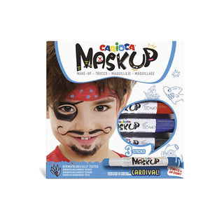 Carioca Carnival Face Paint Kit - 3 Water-Based Colors, Dermatologically Tested, Easy Twist-Apply Design for Kids & Adults Carioca Face Paint Kit - Safe, Water-Based Colors face paint, water-based face paint, dermatologically tested face paint, kids face paint, party face paint, Carnival face paint, cosmetic face paint, safe face paint for kids, easy face paint application, customizable face paint, kids party supplies, Halloween face paint, event face paint, creative face painting