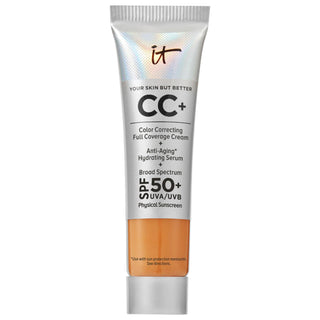 IT Cosmetics CC+ Cream: Full Coverage Color Correcting Foundation with SPF 50+ | Anti-Aging, Hydrating, Natural Finish & Acne Scar Coverage IT Cosmetics CC Cream: Full Coverage Foundation SPF 50+ CC Cream, Full Coverage Foundation, SPF 50 Foundation, Color Correcting Foundation, Anti-Aging Foundation, Hydrating Foundation, Foundation for acne scars, Foundation for wrinkles, Foundation for redness, Natural finish foundation, makeup, full coverage makeup, anti-aging benefits, sun protection, acne scars, wrink