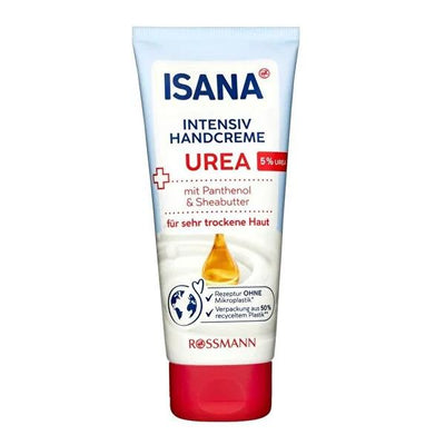 Isana 5% Urea Hand Cream for Very Dry Skin - Intense Moisturizing & Repair - Non-Greasy Formula, Dermatologically Tested