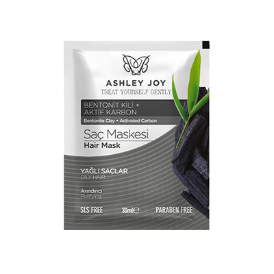 Ashley Joy Detox & Clarifying Hair Mask: Deep Cleanse, Remove Buildup, & Restore Shine - Active Carbon & Bentonite Clay 