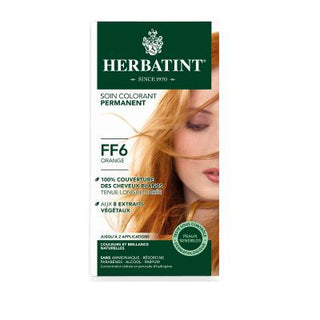 Herbatint FF6 Orange Hair Dye - Natural Herbal Hair Color, Ammonia & Paraben Free, Aloe Vera - Gentle Grey Coverage Herbatint FF6 Orange Hair Dye - Natural, Ammonia Free herbatint hair dye, orange hair color, ammonia free hair dye, paraben free hair dye, natural hair dye, herbal hair color, hair color for sensitive scalp, hair dye to cover grey hair, ff6 orange hair dye, hair color with aloe vera, hair dye, hair color, herbal extracts, aloe vera, ammonia-free, paraben-free, grey coverage, sensitive scalp, n