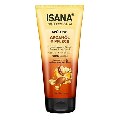Isana Professional Argan Oil Hair Conditioner: Deeply Moisturizes, Repairs & Shines Damaged, Dry Hair - Silicone-Free Fo