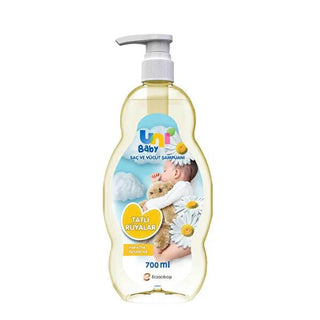 Uni Baby Chamomile Shampoo 23.69 fl oz - Gentle, Hypoallergenic Baby Hair Care Uni Baby Chamomile Shampoo - Gentle Baby Hair Care baby shampoo, hypoallergenic baby care, chemical-free baby products, chamomile baby shampoo, gentle baby hair care, baby bath products, natural baby shampoo, sensitive skin baby care, paraben-free baby shampoo, sulfate-free baby shampoo