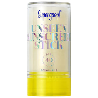 Supergoop! Unseen Sunscreen Stick SPF 40: Invisible, Clear Sun Protection for Oily Skin & Makeup Reapplication | Portable & Non-Greasy Supergoop! Unseen SPF 40: Invisible Sunscreen Stick for Oily Skin sunscreen stick, invisible sunscreen, SPF 40 sunscreen, sunscreen for oily skin, sunscreen over makeup, portable sunscreen, clear sunscreen stick, non-greasy sunscreen, matte finish sunscreen, broad spectrum sunscreen, sun protection, face sunscreen, no white cast, makeup reapplication, blue light protection, 