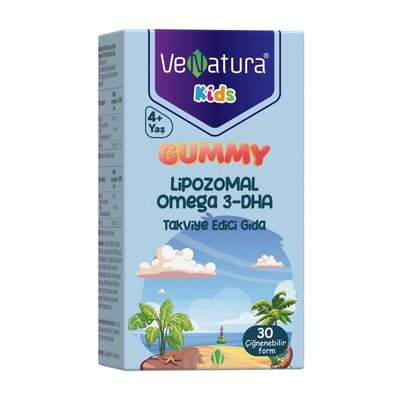 VeNatura Kids Gummy Lipozomal Omega-3 DHA - Chewable Omega-3 Supplement for Kids Aged 4-10