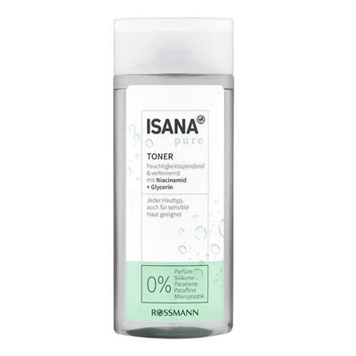 Isana Pure Toner - Niacinamide, Fragrance-Free, Vegan Skincare for Sensitive Skin