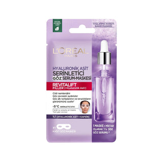 L'Oreal Paris Revitalift Filler Eye Serum Mask - Anti-Aging, Hydrating, Cooling Effect L'Oreal Paris Revitalift Eye Serum Mask - Anti-Aging & Hydrating L'Oreal Paris Revitalift, Eye Serum Mask, Under-eye care, Anti-aging skincare, Hydrating eye mask, Dark circle reduction, Puffiness reduction, Fine line reduction, Wrinkle reduction, Skincare, Beauty, Cosmetics, Eye care
