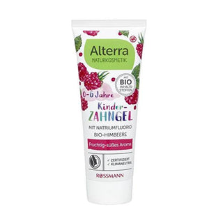 Alterra Organic Children's Toothpaste with Raspberry & Strawberry Extract - 0-6 Years, 2.54 fl oz Alterra Organic Children's Toothpaste - Natural & Gentle Oral Care children's toothpaste, organic toothpaste, natural toothpaste, fluoride toothpaste, baby oral care, toddler toothpaste, oral care for kids, natural oral care, chemical-free toothpaste, organic raspberry extract, strawberry flavor toothpaste, gentle toothpaste, cavity prevention, natural cosmetic certified, healthy smile, kids oral health