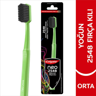 Colgate Colgate Neo Toothbrush - Manual Toothbrush with Dense 2546 Bristles, Medium Hardness, 6 Color Options Colgate Neo Toothbrush - Effective Cleaning Colgate toothbrush, manual toothbrush, dense bristle toothbrush, medium hardness toothbrush, Colgate Neo, oral hygiene, oral care, toothbrush, Colgate, dental care, hygiene products, health and personal care