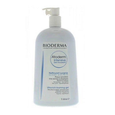 Bioderma Atoderm Intensive Cleansing Gel 1L - Gentle, Soap-Free, Moisturizing for Dry & Sensitive Skin