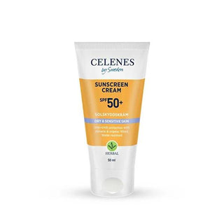 Celenes By Sweden Organic Sunscreen Cream SPF 50+ for Dry & Sensitive Skin - Natural & Mineral Sun Protection Celenes Organic Sunscreen SPF 50+ - Natural Protection sunscreen for dry and sensitive skin, organic sunscreen, SPF 50+ sun cream, natural sun protection, mineral sunscreen, anti-aging sunscreen, face cream, skincare, sun care, outdoor protection, moisturizing sunscreen, paraben-free, fragrance-free, alcohol-free, natural skincare, sensitive skin products