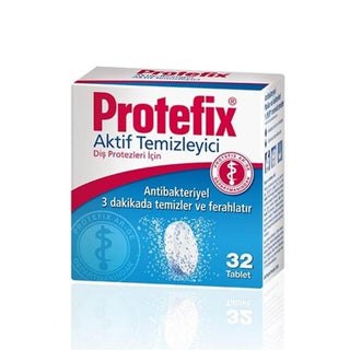 protefix active cleaner 32 tablets packaging, active cleaner tablet dissolving in water Protefix Active Cleaner - 32 Tablets | Denture Care Protefix Active Cleaner - 32 Tablets for Dentures dentures, cleaning-tablets, protefix, oral-care, antibacterial, active-cleaner, hygiene, senior-care, us-market, ai-generated