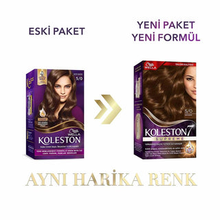Wella Koleston Supreme 5/0 Light Brown Hair Dye Kit: Gray Coverage, Intense Color & Conditioning, Permanent At-Home Hair Color Wella Koleston Light Brown Hair Dye: Gray Coverage & Intense Color hair dye, hair color, at home hair color, gray hair coverage, light brown hair dye, Wella Koleston, permanent hair color, hair coloring kit, hair dye with conditioner, hair color for women, hair color for gray coverage, hair dye for gray hair, light brown hair, at-home hair color, Wella hair dye, Koleston Supreme, ha