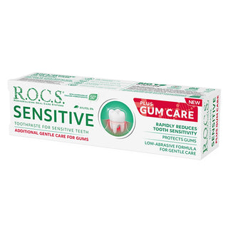 Rocs Sensitive: Powerful Teeth Sensitivity Relief & Gum Care Toothpaste - Calcium Hydroxyapatite, Xylitol - Natural Formula Rocs Sensitive: Teeth Sensitivity & Gum Care - Natural Relief sensitive teeth toothpaste, gum care toothpaste, calcium hydroxyapatite toothpaste, xylitol toothpaste, natural toothpaste, teeth sensitivity relief, gum protection toothpaste, Rocs toothpaste, sensitive teeth, gum care, calcium hydroxyapatite, xylitol, natural, teeth sensitivity, gum protection, Rocs, toothpaste, dental car