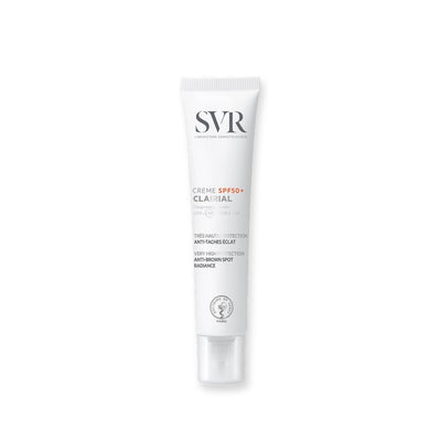 SVR Clarial Creme SPF50+ Sunscreen Cream for Sensitive Skin, Evens Skin Tone - 1.35 fl oz