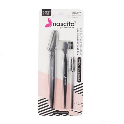 Nascita Eyebrow Shaping Kit - 3-Piece Eyebrow Grooming Set | Razor, Brush & Trimmer for Perfect DIY Eyebrows