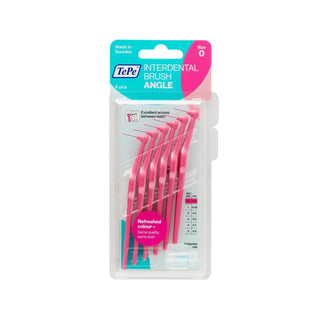 Tepe Angel 0.4 mm Pink Interdental Brushes - 6 Pack | Small Gentle Gum Cleaning Brush for Between Teeth & Braces - Superior Dental Hygiene Tepe Angel Interdental Brushes - 0.4mm for Tight Spaces | Gum Care interdental brush, Tepe interdental brush, 0.4 mm interdental brush, small interdental brush, pink interdental brush, gum cleaning brush, between teeth cleaner, dental hygiene brush, interproximal brush, braces cleaning, gum disease prevention, oral hygiene, plaque removal, narrow spaces, ergonomic handle