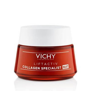 Vichy Liftactiv Collagen Specialist Anti-Aging Night Cream: Reduce Wrinkles & Firm Skin with Hyaluronic Acid & Vitamin C Vichy Liftactiv Night Cream: Anti-Aging, Wrinkle Reduction anti-aging night cream, collagen night cream, wrinkle reduction cream, skin firming cream, Vichy Liftactiv, Vichy, hyaluronic acid night cream, vitamin C night cream, paraben-free night cream, hypoallergenic night cream, night cream, anti-aging, wrinkle repair, skin firming, hydration, peptides, vitamin C, thermal water, sensitive