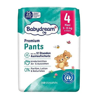 Babydream Soft and Breathable Diaper Pants for Babies - Comfortable, Absorbent, and Dermatologically Tested - Size 4, 22 Count Babydream Diaper Pants - Soft, Breathable & Absorbent baby diaper pants, soft diapers, breathable diapers, dermatologically tested diapers, latex-free diapers, perfume-free diapers, absorbent diapers for babies, baby care products, diapering solutions, comfortable diapers, baby essentials
