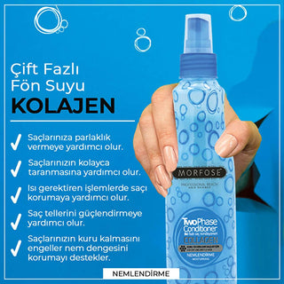 Morfose Collagen Double Phase Hair Serum - 7.44 fl oz, Heat Protectant & Softening Hair Care Morfose Collagen Hair Serum - Heat Protectant & Softening collagen hair care, double-phase hair serum, hair protection, heat protectant spray, daily hair care product, hair softening serum, hair strengthening treatment, Morfose hair products, hair serum with collagen, hair care routine essentials