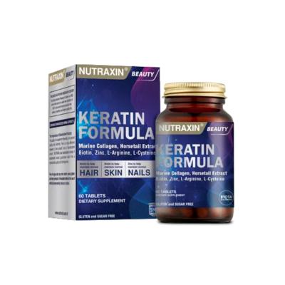 Nutraxin Keratin Formula: Advanced Hair, Skin & Nails Supplement - Collagen, Biotin & Horsetail Extract for Strength & G